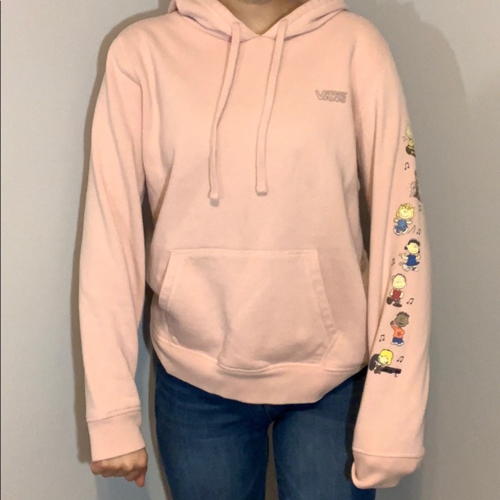 Peach / Pink Hoodie, Snoopy Peanut Charachtera